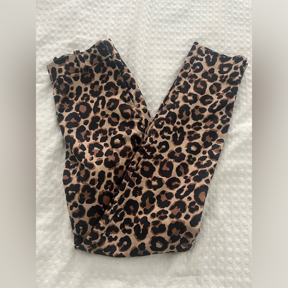 H&M Brown and Black Leopard Print Leggings